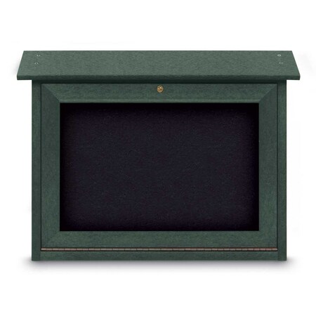 United Visual Products Outdoor Enclosed Combo Board, 48"x36", Black Frame/Black & Apricot UVCB4836ODB-BLACK-APRICOT